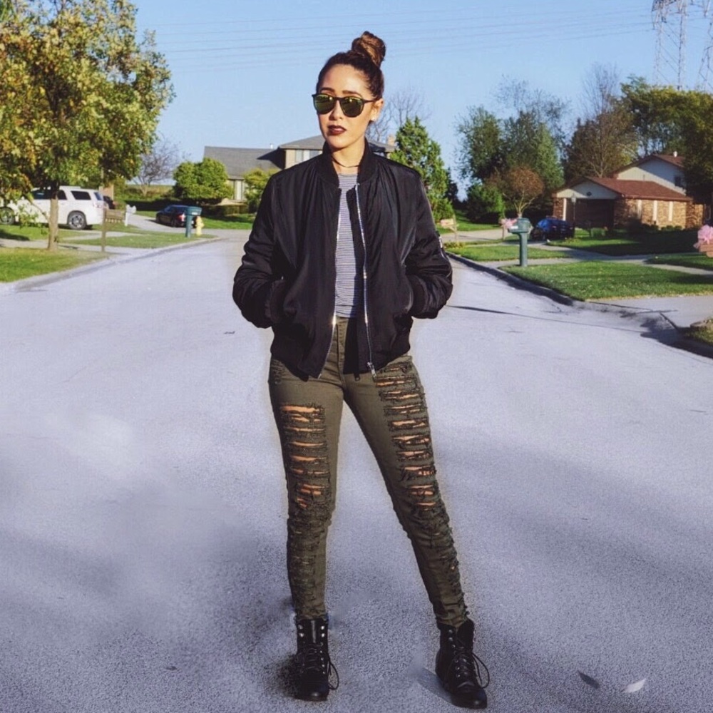 Black Bomber Jacket